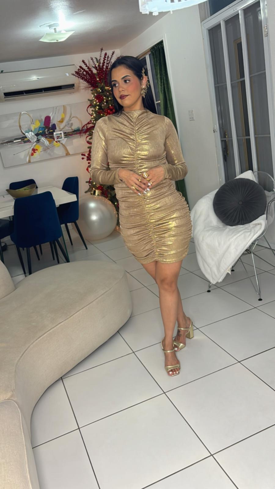 MINI DRESS GOLD