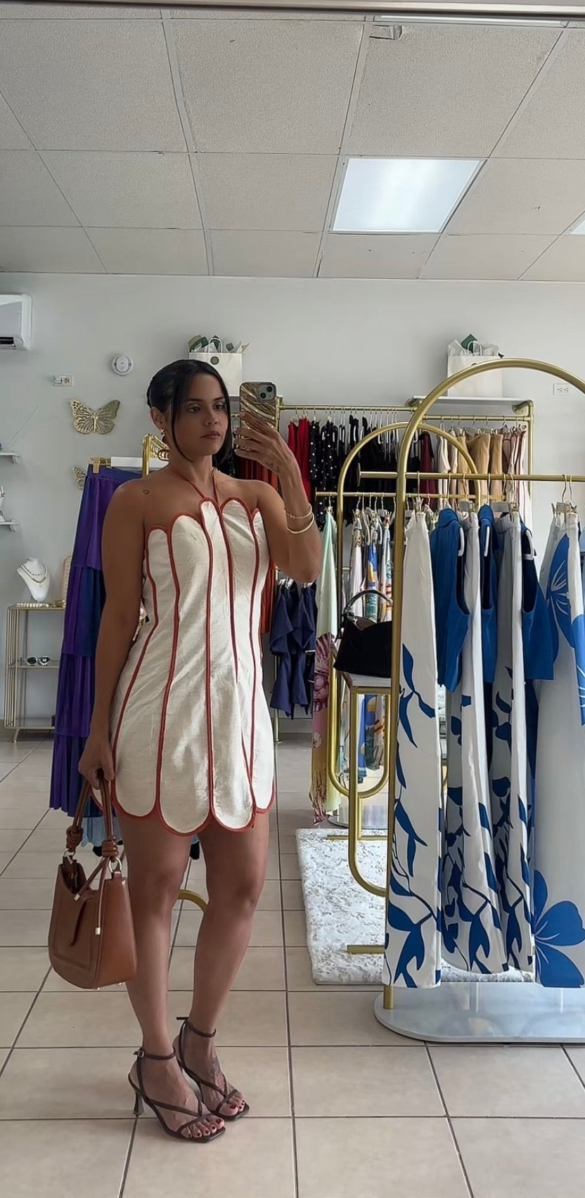 Isabel Mini Dress Beige