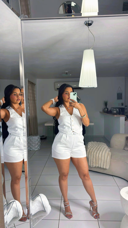 VEST SET WHITE
