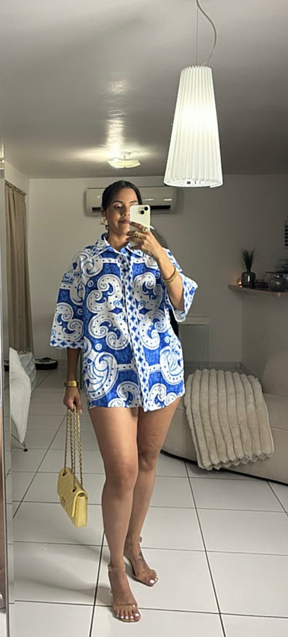 SET AZUL ESTAMPADO