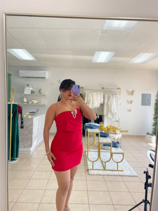 Mini dress rojo