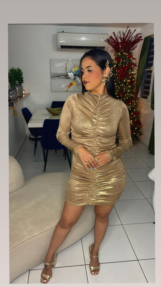 MINI DRESS GOLD