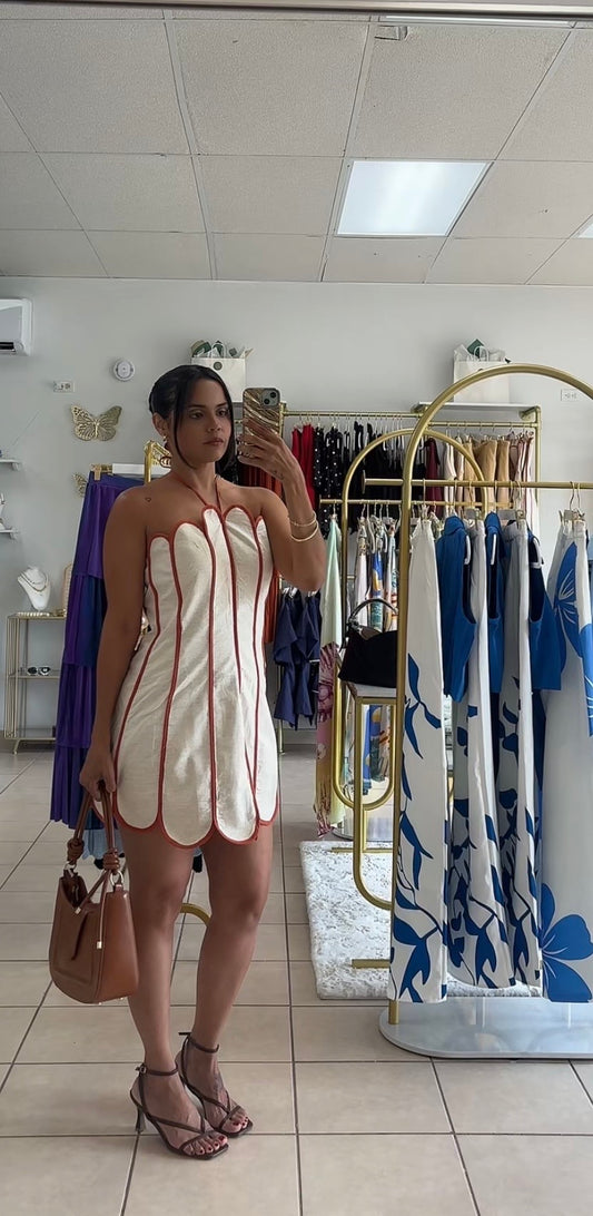 Isabel Mini Dress Beige