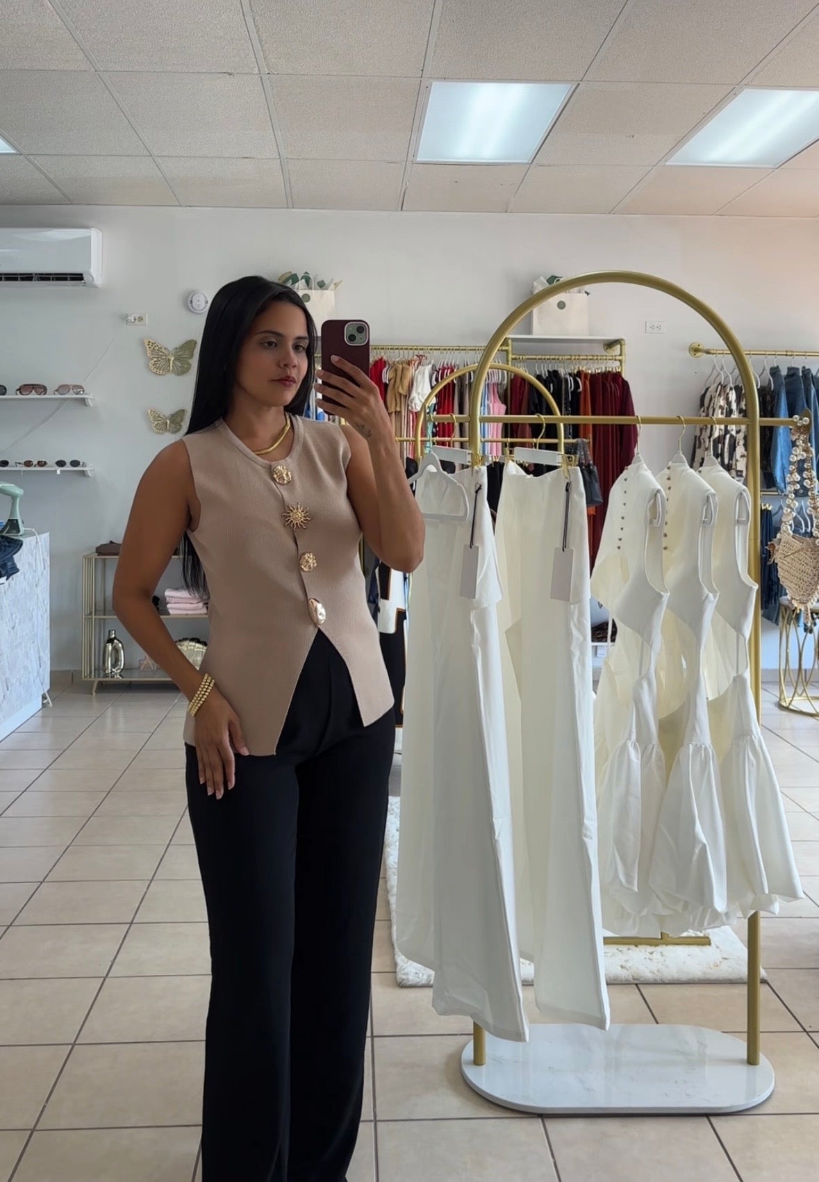 Classic Chic Beige Blouse