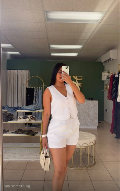 VEST SET WHITE