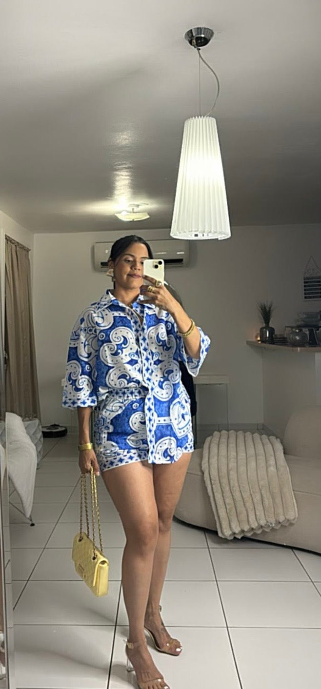SET AZUL ESTAMPADO